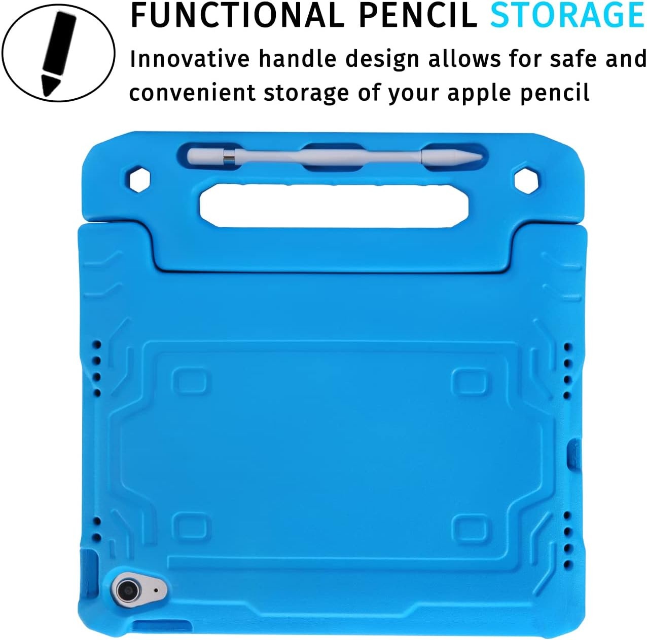image:imageHDE Case for iPad 10th Generation 109 inch for Kids with Builtin Screen Protector Shockproof Cover with Multi Angle Viewing Handle Stand BlackBlue