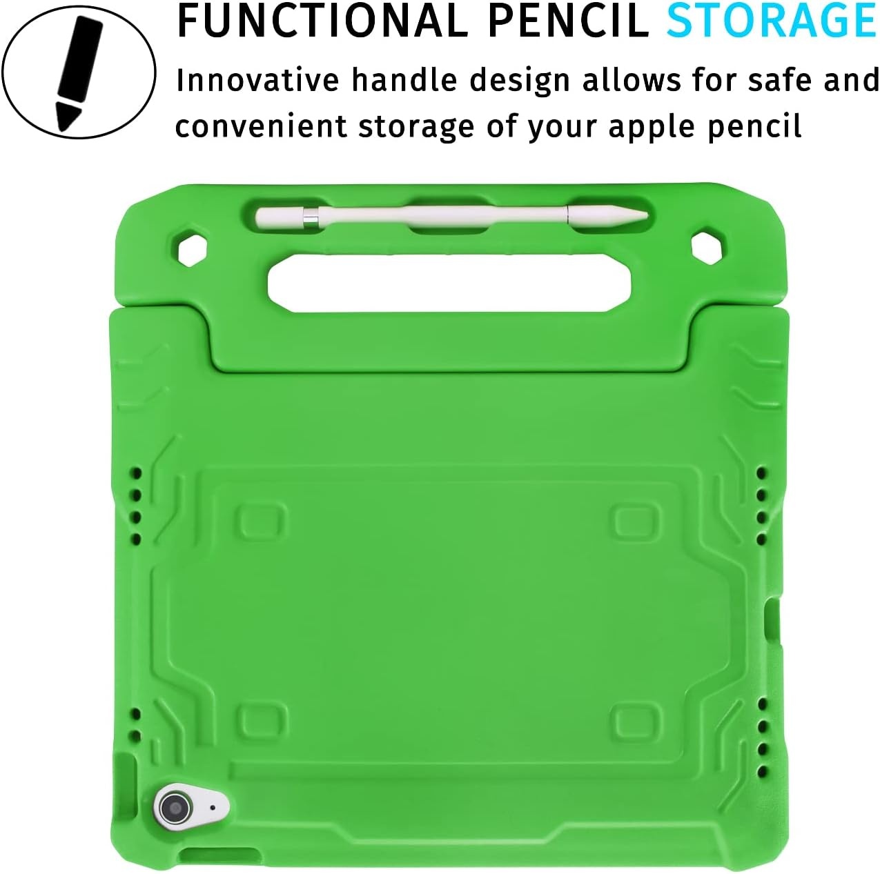 image:imageHDE Case for iPad 10th Generation 109 inch for Kids with Builtin Screen Protector Shockproof Cover with Multi Angle Viewing Handle Stand BlackGreen