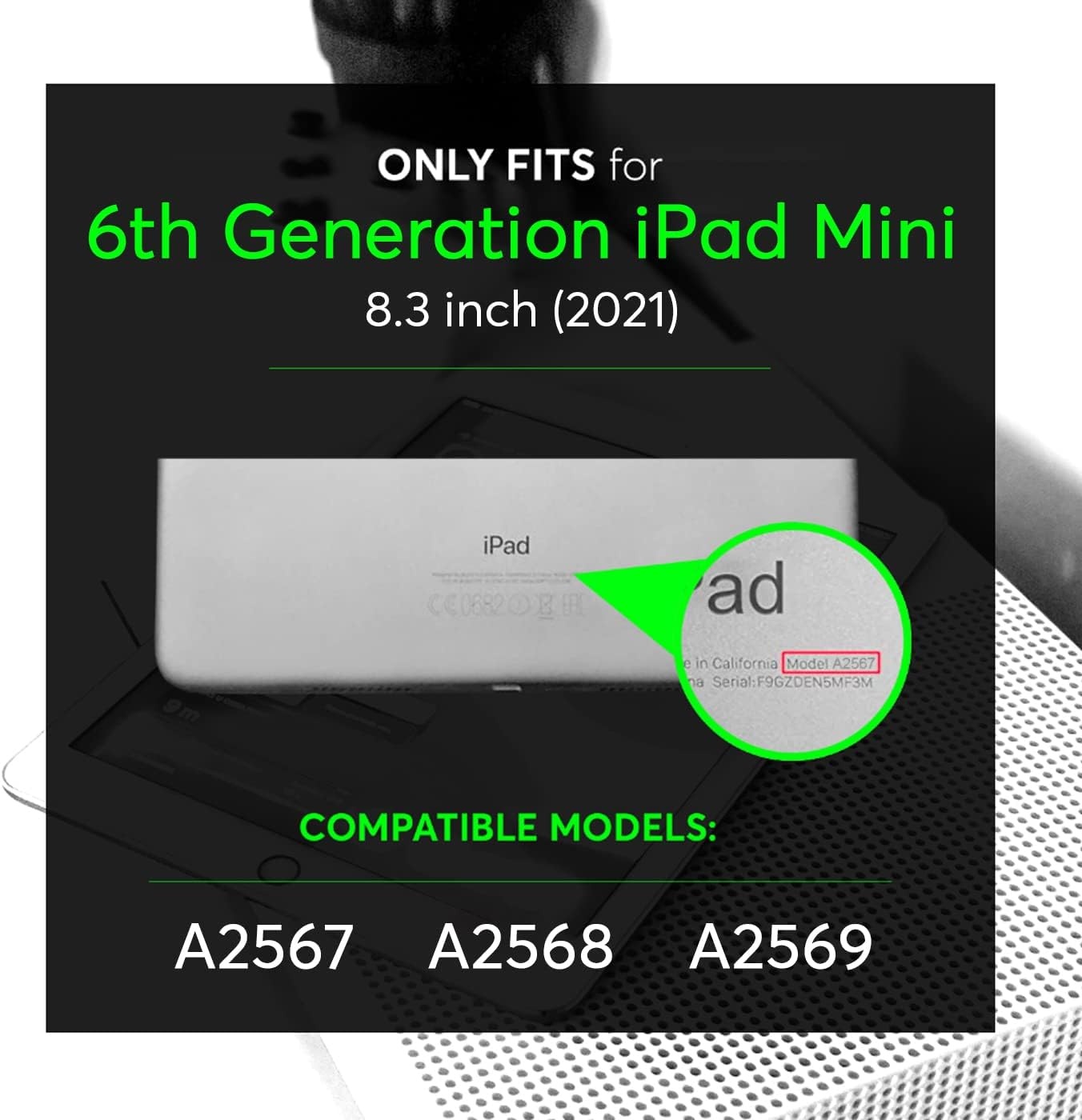 image:imageHDE Case for iPad mini 6 Kids Shock Proof Cover with Builtin Screen Protector Handle Stand for iPad 6th Generation Mini 2021 83 Inch BlueRed