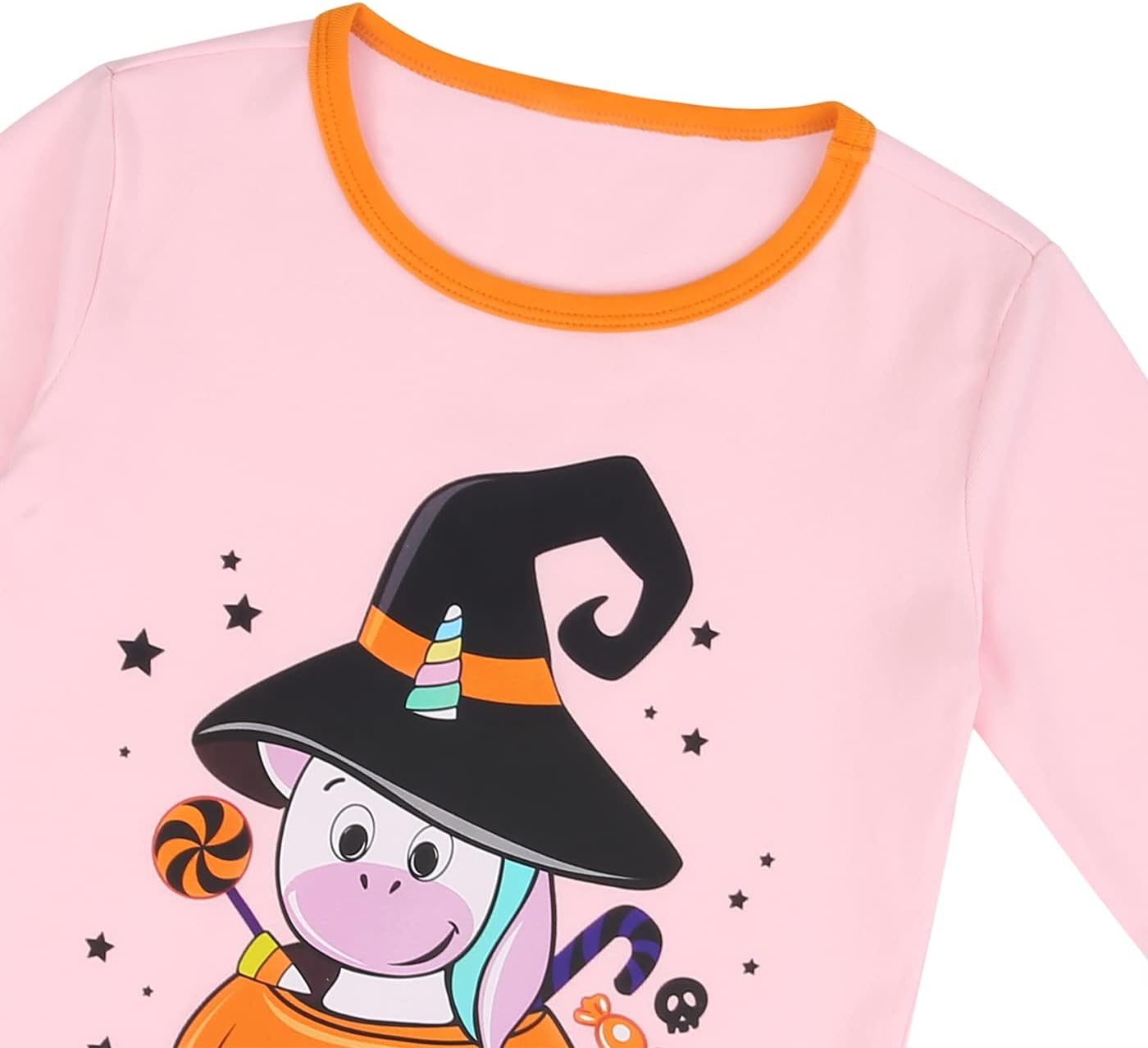 image:imageHDE Girls Unicorn Pajamas with Matching Doll Outfit Cotton Pajama Set for GirlsHalloween Pumpkin UnicornLong