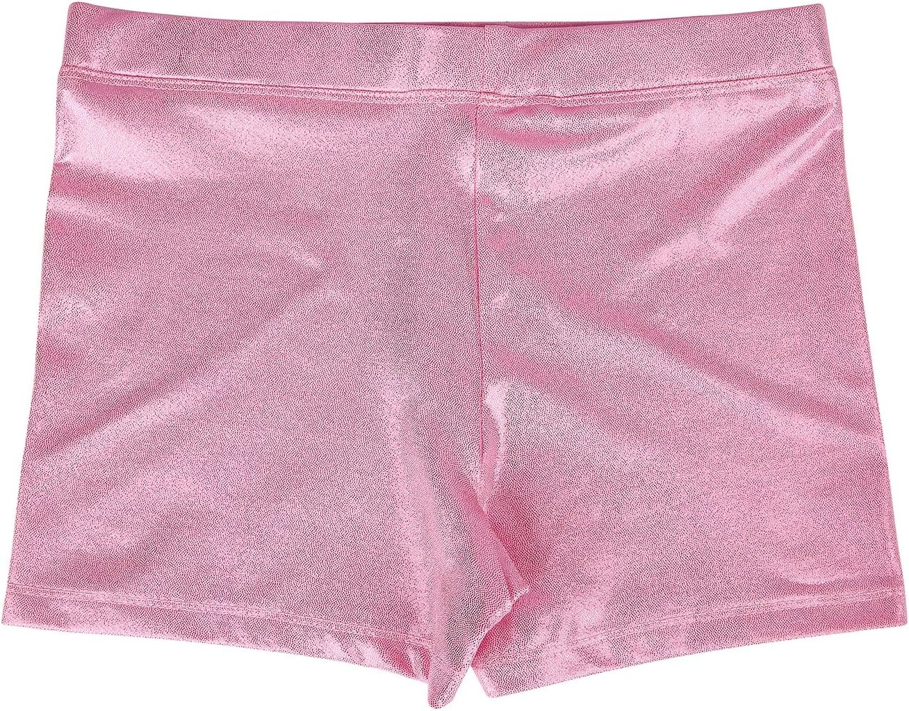 image:imageHDE Gymnastics Shorts for Girls Dance Short Glitter Sparkle Tumbling BottomsPink Glitter