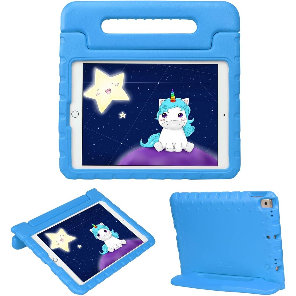 image:imageHDE Case for iPad 9th Generation Kids Shockproof Cover 102 inch with Handle Stand fits 2021 9th Gen 2020 8th 2019 7th Tablet BlackBlue