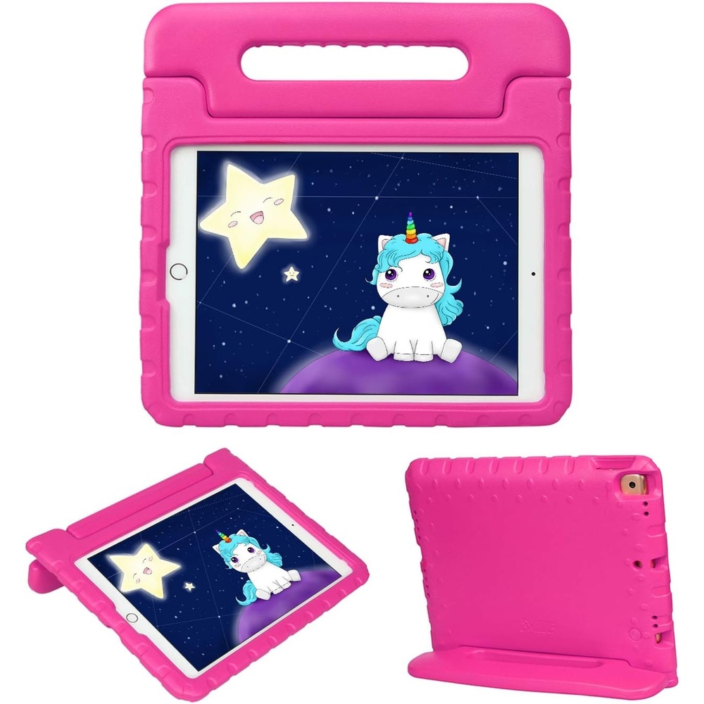 image:imageHDE Case for iPad 9th Generation Kids Shockproof Cover 102 inch with Handle Stand fits 2021 9th Gen 2020 8th 2019 7th Tablet BlackPink