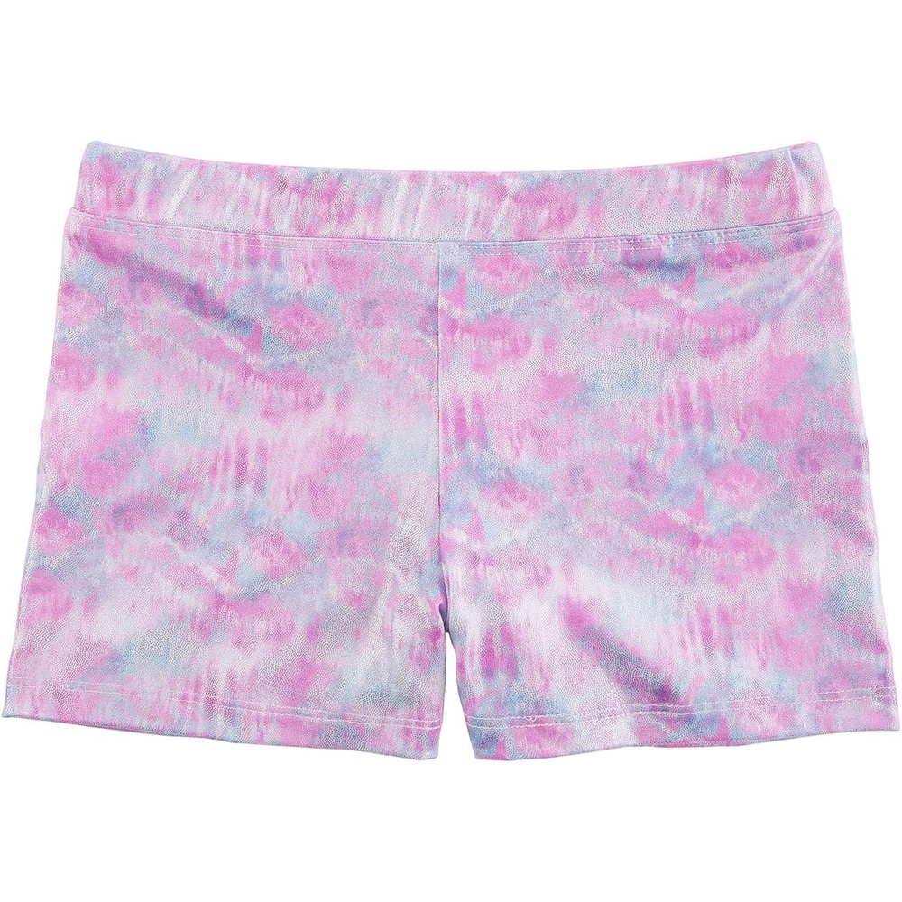 image:imageHDE Gymnastics Shorts for Girls Dance Short Glitter Sparkle Tumbling BottomsCotton Candy Tie Dye