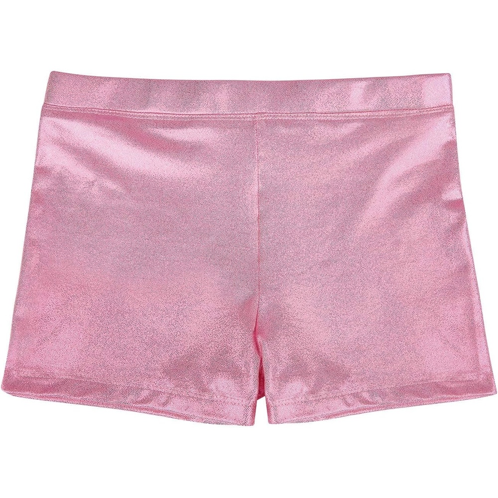 image:imageHDE Gymnastics Shorts for Girls Dance Short Glitter Sparkle Tumbling BottomsPink Glitter