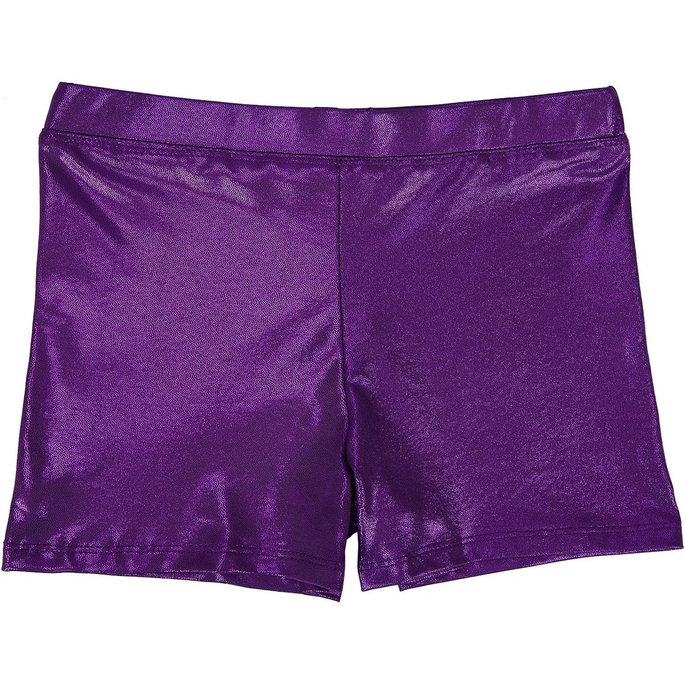 image:imageHDE Gymnastics Shorts for Girls Dance Short Glitter Sparkle Tumbling BottomsPurple Glitter