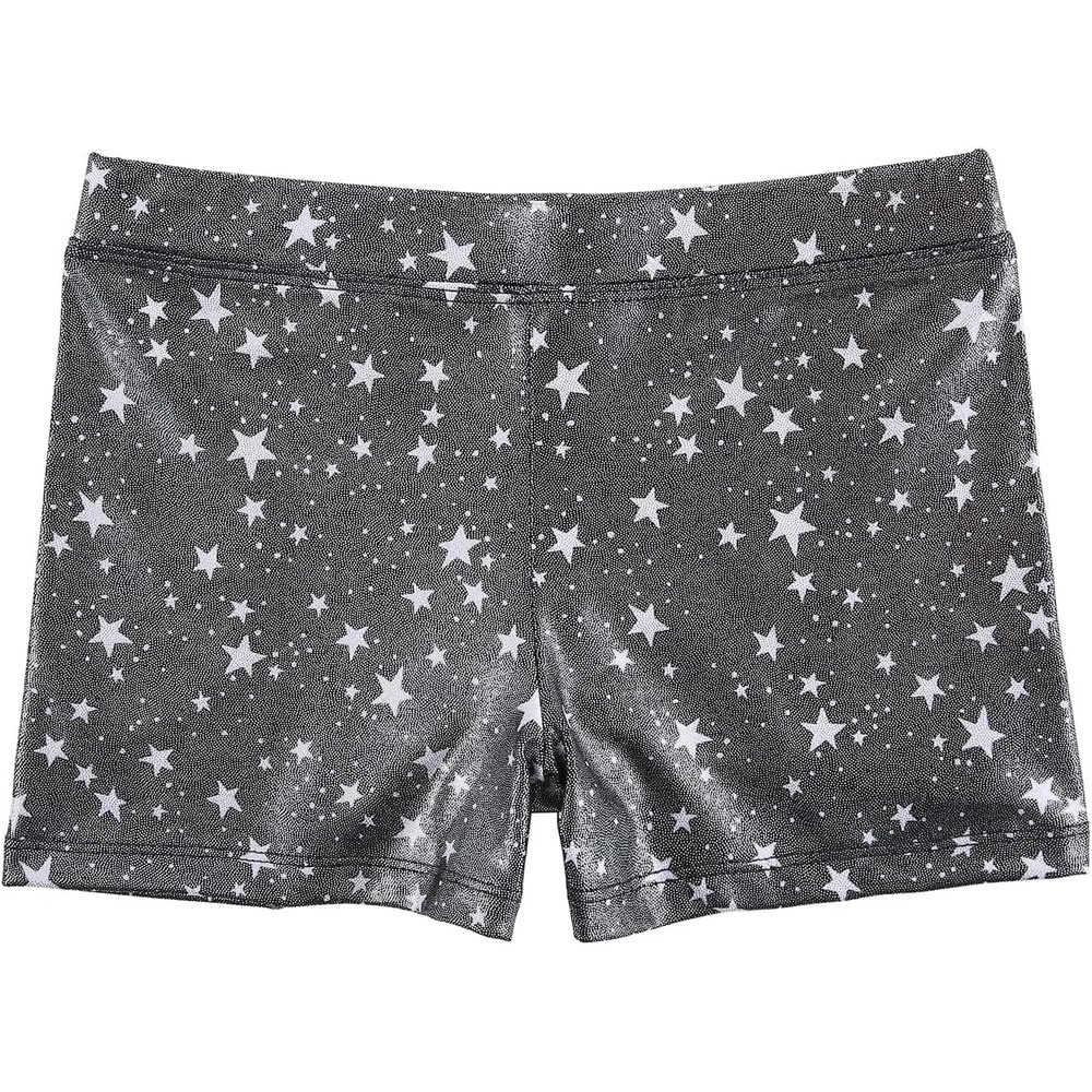 image:imageHDE Gymnastics Shorts for Girls Dance Short Glitter Sparkle Tumbling BottomsStarry Black