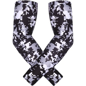 image:imageHDE Arm Compression Sleeves for Kids Basketball Shooting Sleeve Youth Sports Cooling Sun Protection Football Baseball 1 PairBlack Silver Camo