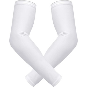 image:imageHDE Arm Compression Sleeves for Kids Basketball Shooting Sleeve Youth Sports Cooling Sun Protection Football Baseball 1 PairWhite