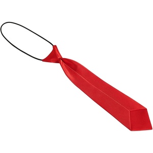 image:imageHDE Boys Pretied Tie Solid Color Formal Fashion Necktie with Elastic Neck StrapSolid Red