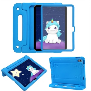 image:imageHDE Case for iPad 10th Generation 109 inch for Kids with Builtin Screen Protector Shockproof Cover with Multi Angle Viewing Handle Stand BlackBlue