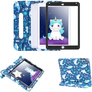 image:imageHDE Case for iPad 97inch 20182017 Kids Shockproof Bumper Hard Cover Handle Stand with Built in Screen Protector for New Apple Education iPad 97 Inch 6th Gen5th Generation iPad 97  SharkShark
