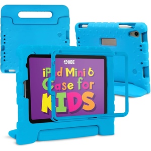 image:imageHDE Case for iPad mini 6 Kids Shock Proof Cover with Builtin Screen Protector Handle Stand for iPad 6th Generation Mini 2021 83 Inch BlueBlue