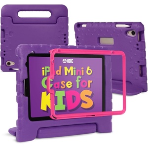 image:imageHDE Case for iPad mini 6 Kids Shock Proof Cover with Builtin Screen Protector Handle Stand for iPad 6th Generation Mini 2021 83 Inch BluePurple  Pink