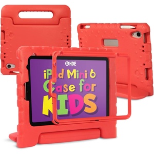 image:imageHDE Case for iPad mini 6 Kids Shock Proof Cover with Builtin Screen Protector Handle Stand for iPad 6th Generation Mini 2021 83 Inch BlueRed