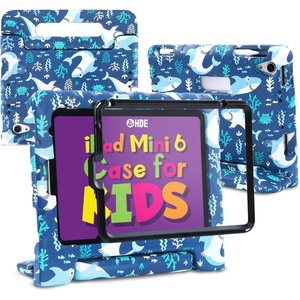 image:imageHDE Case for iPad mini 6 Kids Shock Proof Cover with Builtin Screen Protector Handle Stand for iPad 6th Generation Mini 2021 83 Inch BlueShark