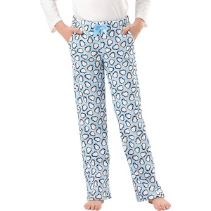 image:imageHDE Girls Fleece Pajama Pants Kids Sleepwear Fuzzy Plush PJ Bottoms wPocketsCute Penguins
