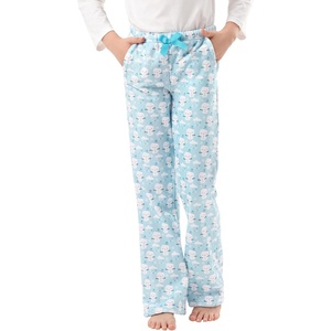 image:imageHDE Girls Fleece Pajama Pants Kids Sleepwear Fuzzy Plush PJ Bottoms wPocketsCute Snowmen