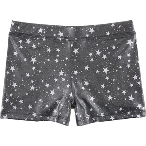 image:imageHDE Gymnastics Shorts for Girls Dance Short Glitter Sparkle Tumbling BottomsStarry Black