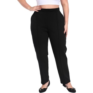 image:imageHDE Womens Plus Size Pintuck Pull On Sweatpants with PocketsBlack