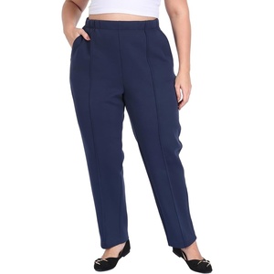 image:imageHDE Womens Plus Size Pintuck Pull On Sweatpants with PocketsNavy Blue