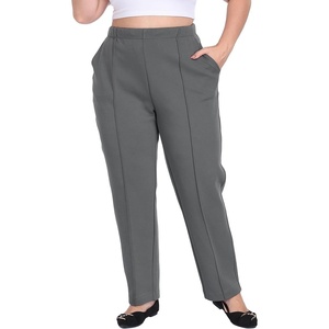 image:imageHDE Womens Plus Size Pintuck Pull On Sweatpants with PocketsSlate Gray