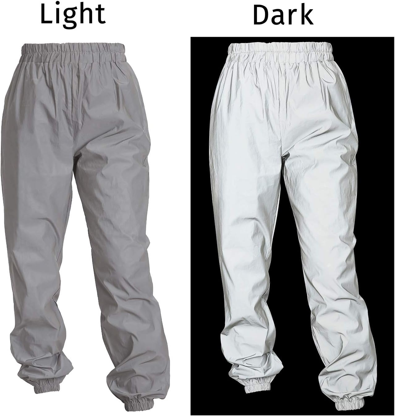 image:imageHDE Reflective Joggers Pants for Women High Visibility Jogger Windbreaker PantGray