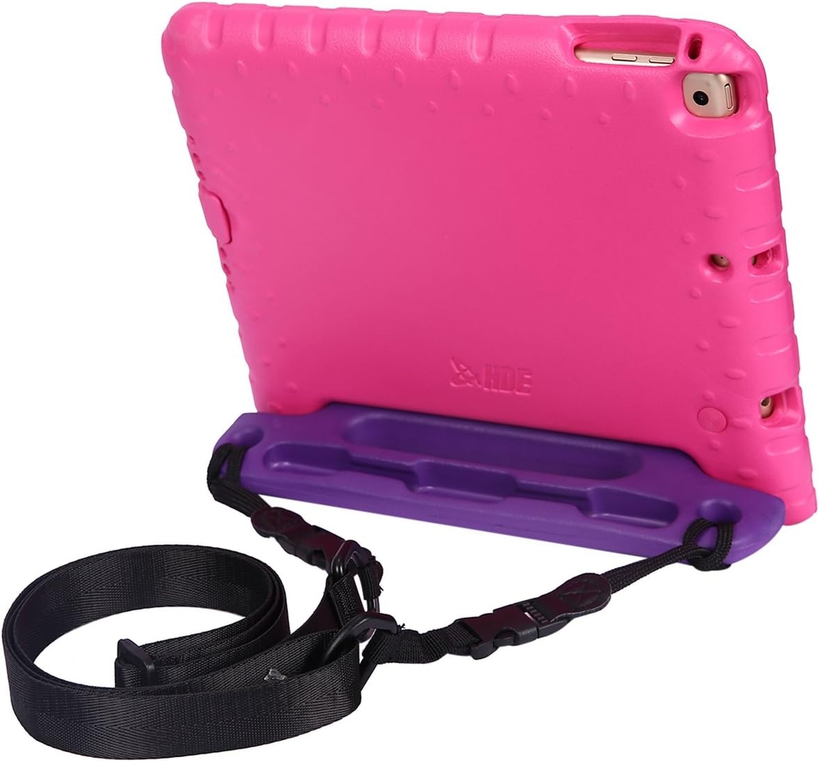 image:imageHDE Shoulder Strap for Shockproof iPad Case Adjustable Carry Strap Compatible with all Shock Proof Apple iPad Cases for Kids Detachable Universal Design Transforms into a Car Headrest Mount