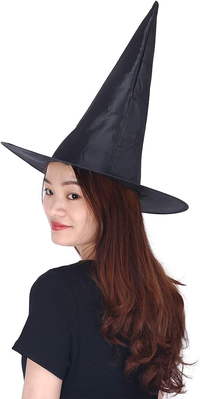 image:imageHDE Witch Hat Halloween Costume Cosplay Wicked Witch Accessory AdultBlack