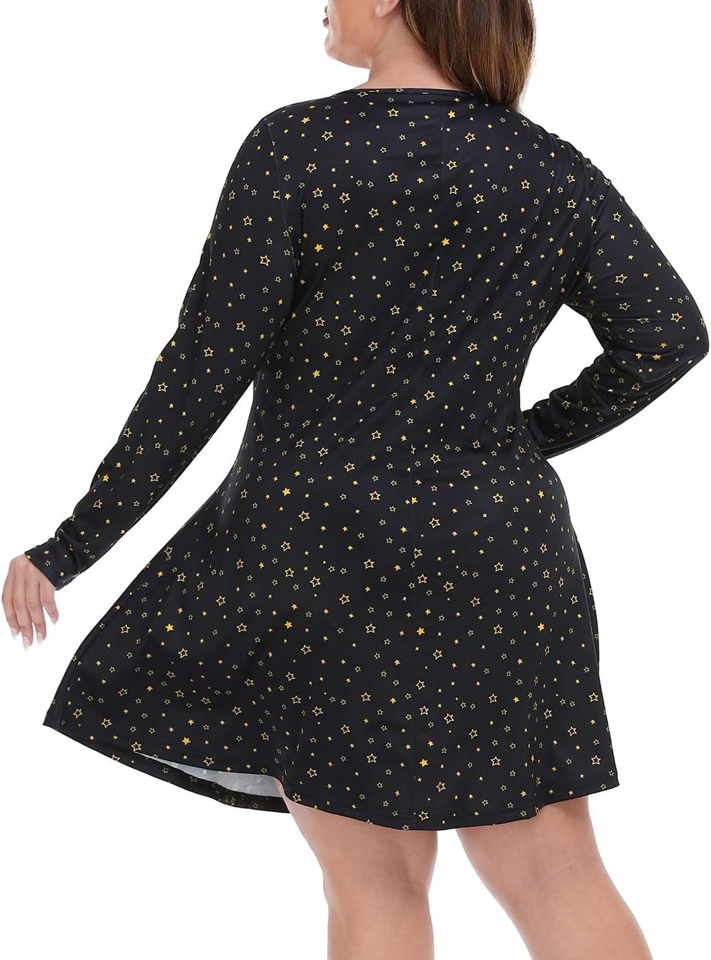 image:imageHDE Womens Plus Size Party Dress Ugly Christmas Sweater Long Sleeve Above Knee Skater Dress Fun Holiday Xmas Swing TunicMerry Drunk Im Christmas