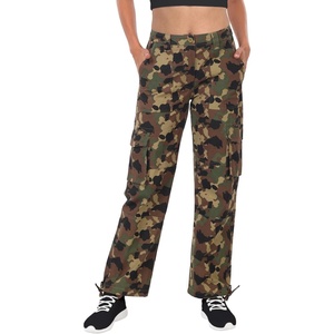 image:imageHDE Womens Cargo Pants High Waisted Baggy Y2K Streetwear Pant with 6 PocketsCamo