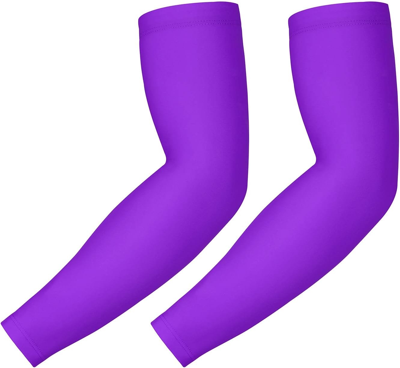 image:imageHDE Arm Sleeves for Men Women Sports Compression Sleeve UV Protection Cooling Arm Cover Basketball Baseball Football PairPurple