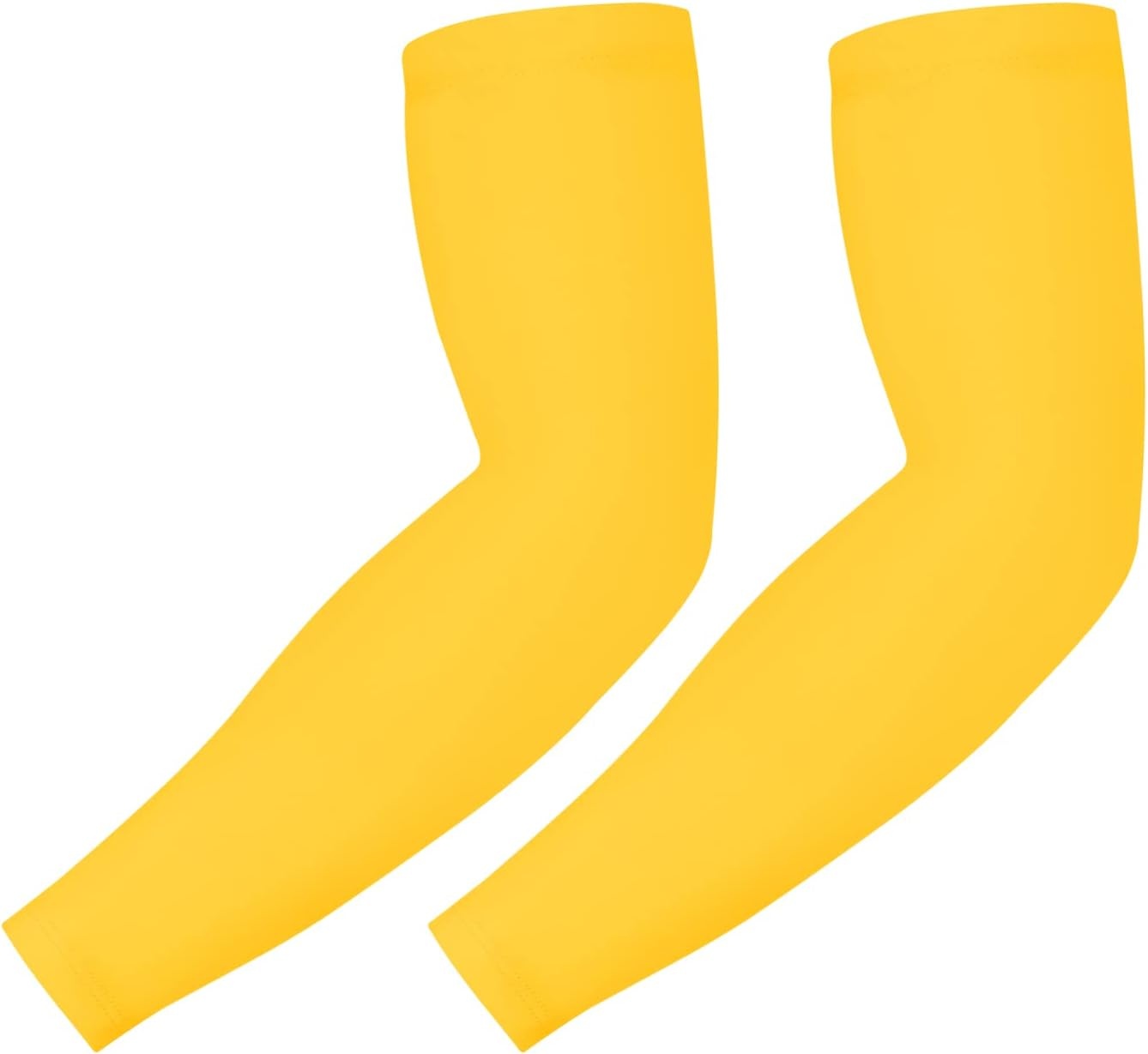 image:imageHDE Arm Sleeves for Men Women Sports Compression Sleeve UV Protection Cooling Arm Cover Basketball Baseball Football PairYellow