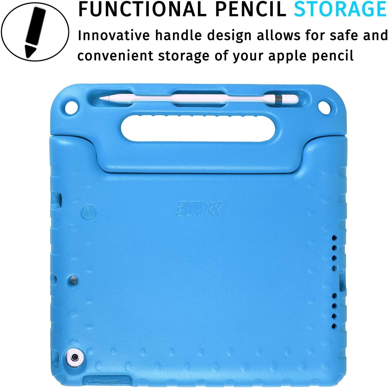 image:imageHDE Case for iPad 9th Generation 102 inch for Kids with Builtin Screen Protector Shockproof Cover with Handle Stand fits 2021 9th Gen 2020 8th 2019 7th Models BlackBlue