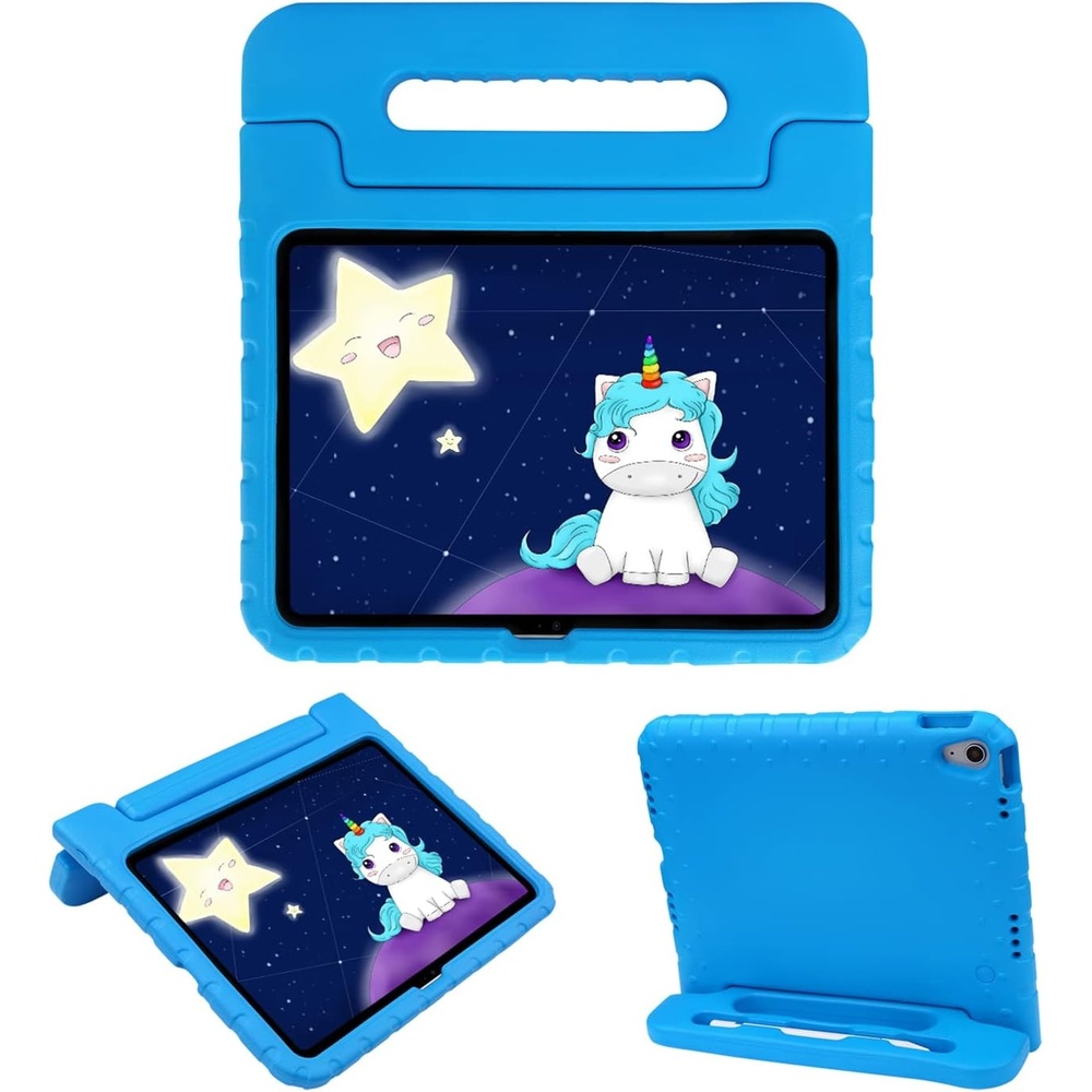 image:imageHDE Kids Case for iPad 10th Gen 11th Gen 109 inch Shockproof Cover with Pencil Holder Anti Slip Handle Multi Angle Viewing BlackBlue