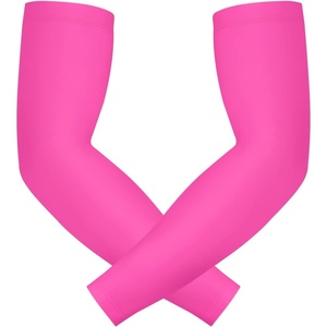 image:imageHDE Arm Sleeves for Men Women Sports Compression Sleeve UV Protection Cooling Arm Cover Basketball Baseball Football PairPink