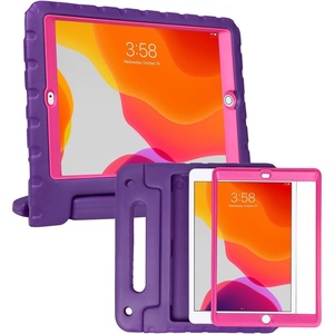 image:imageHDE Case for iPad 9th Generation 102 inch for Kids with Builtin Screen Protector Shockproof Cover with Handle Stand fits 2021 9th Gen 2020 8th 2019 7th Models BlackPurple  Pink
