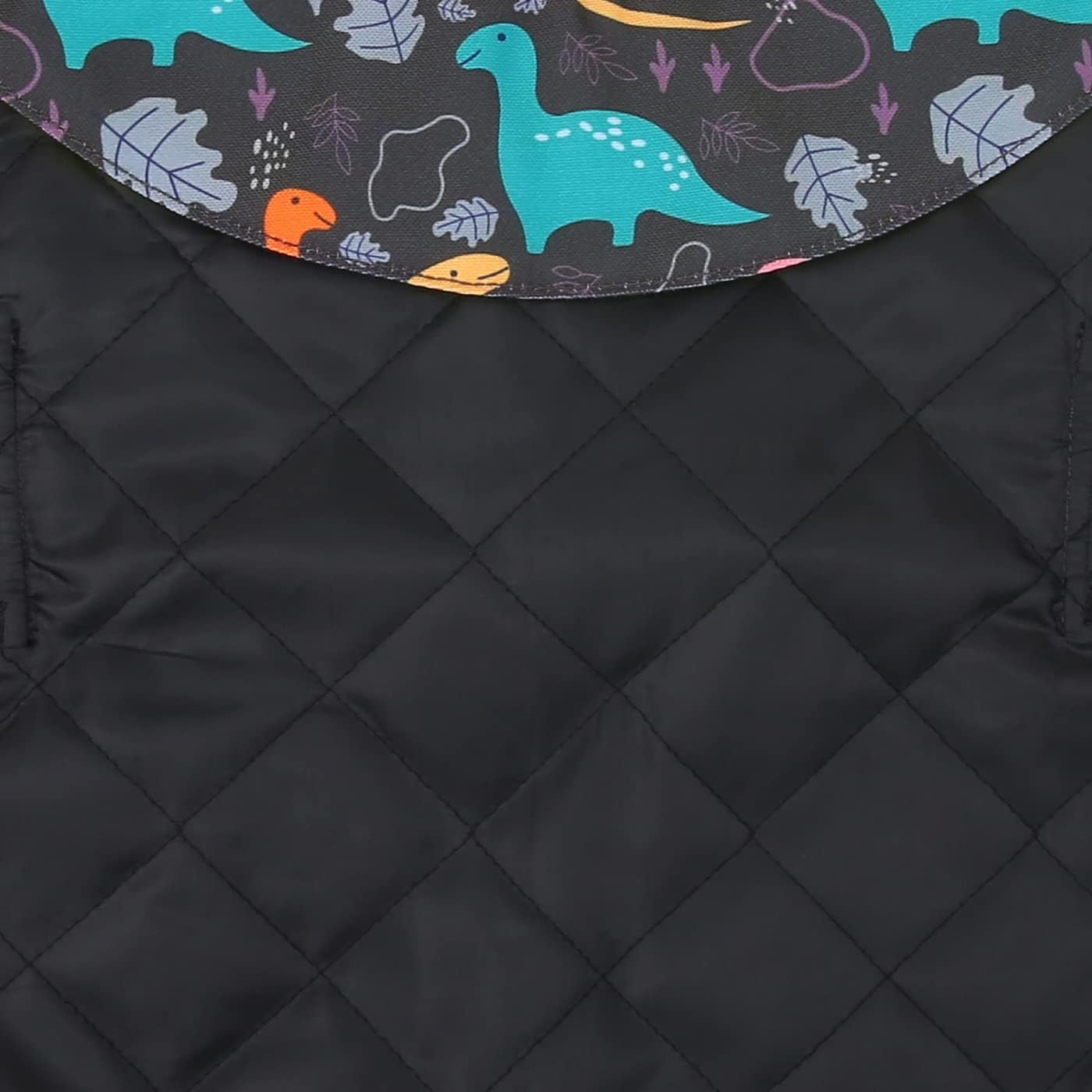 image:imageHDE Canvas Dog Vest Waterproof Jacket Cold Weather Coats for SXL Dogs Black SDinosaurs