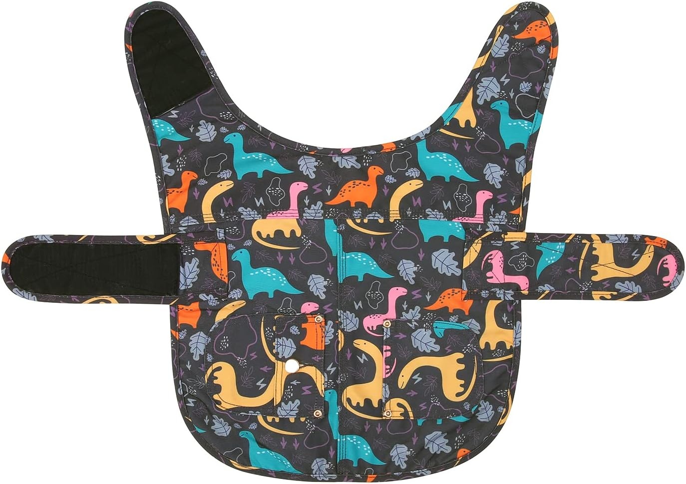 image:imageHDE Canvas Dog Vest Waterproof Jacket Cold Weather Coats for SXL Dogs Black SDinosaurs