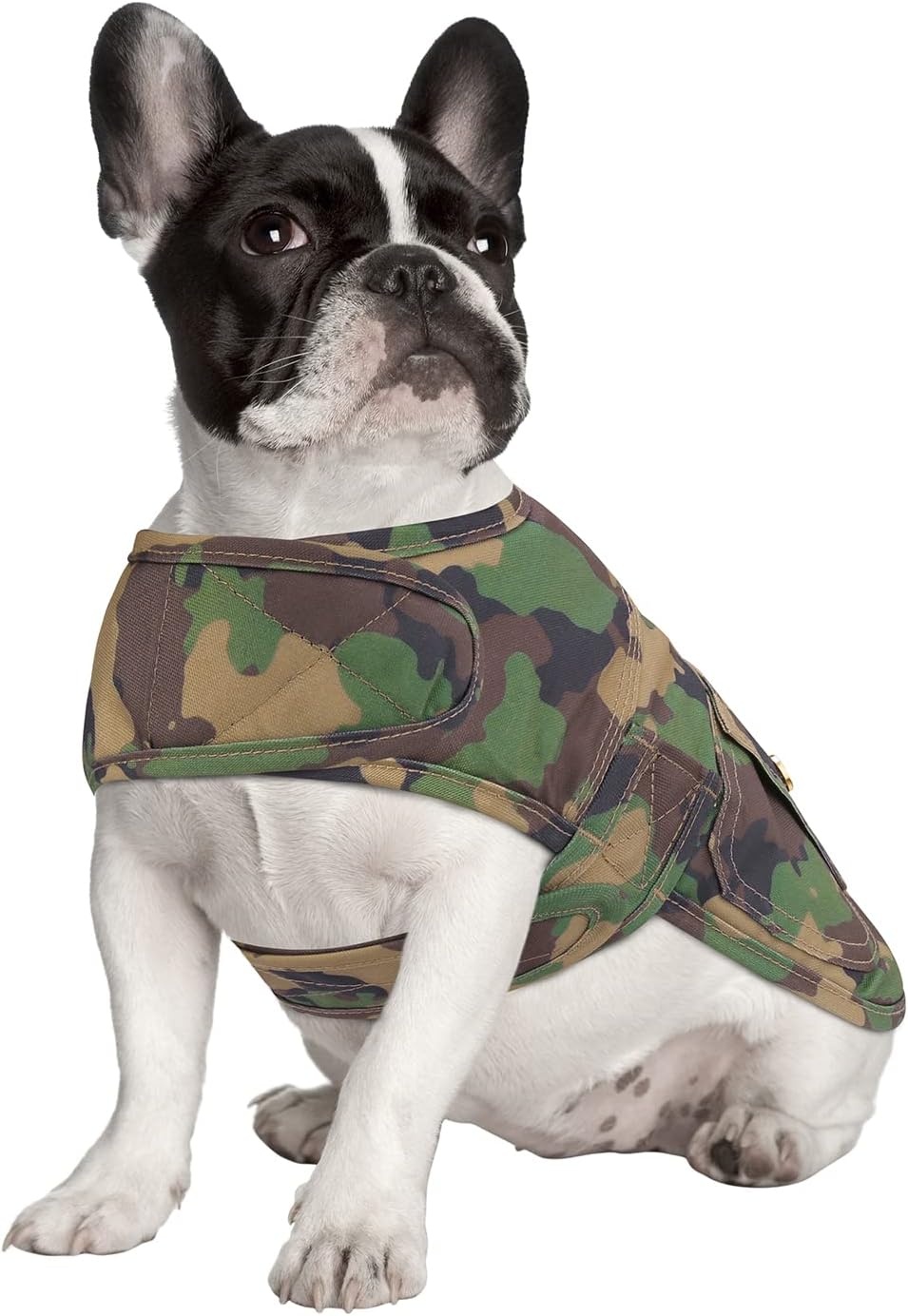 image:imageHDE Canvas Dog Vest Waterproof Jacket Cold Weather Coats for SXL Dogs Black SDuck Camo