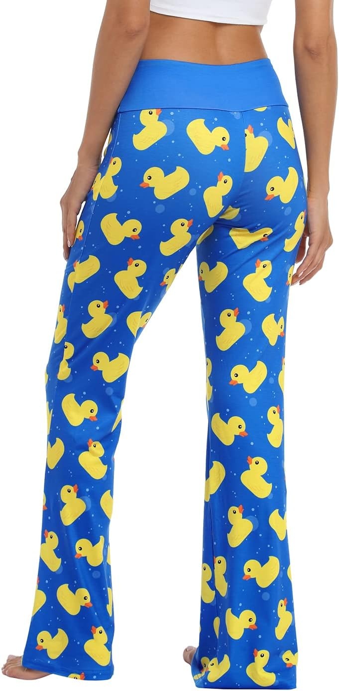 image:imageHDE Womens Pajama Pants Wide Leg Sleepwear Casual Loose Lounge Pant PJ BottomsDucks