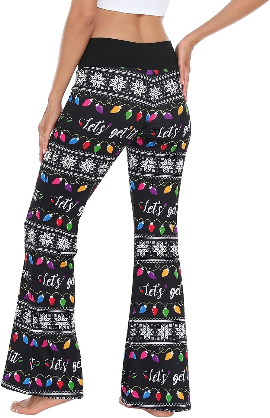 image:imageHDE Womens Pajama Pants Wide Leg Sleepwear Casual Loose Lounge Pant PJ BottomsGet Lit