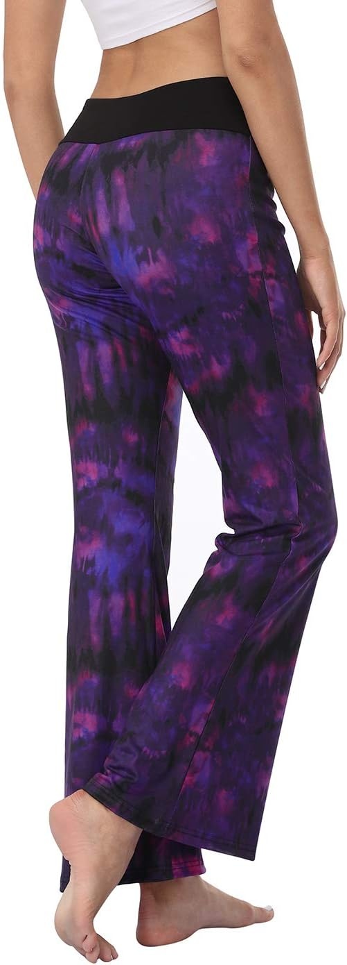 image:imageHDE Womens Pajama Pants Wide Leg Sleepwear Casual Loose Lounge Pant PJ BottomsPurple Tie Dye
