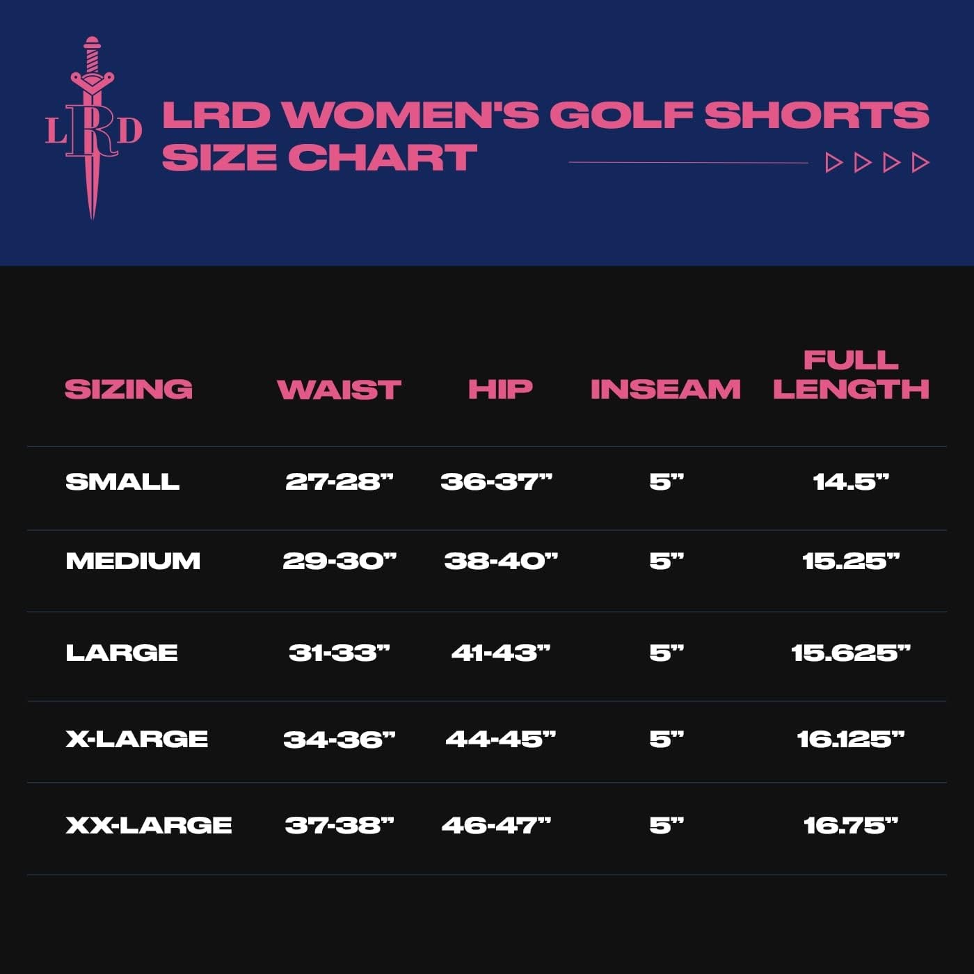 image:imageLRD Womens Golf Shorts 5 Inch Inseam Quick Dry Elastic Hiking Short with PocketsBlack