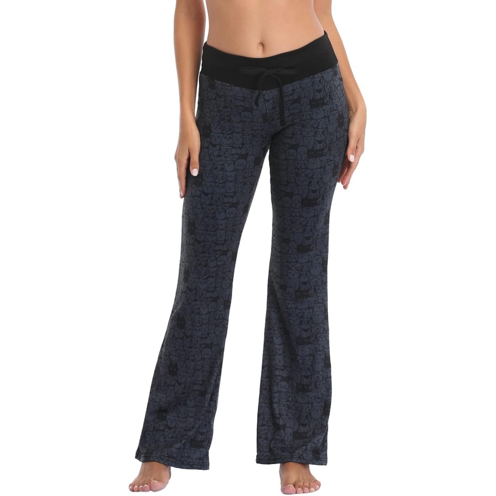 image:imageHDE Womens Pajama Pants Wide Leg Sleepwear Casual Loose Lounge Pant PJ BottomsA Thousand Cats
