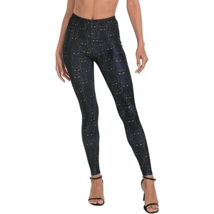 image:imageHDE Trendy Design Workout Leggings  Fun Fashion Graphic Printed Cute PatternsBlack Cats