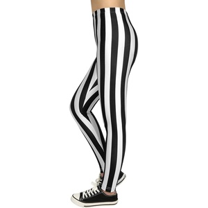 image:imageHDE Womens Funny Printed Leggings Digital Print Footless Stretchy TightsBlack  White