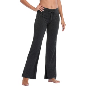image:imageHDE Womens Pajama Pants Wide Leg Sleepwear Casual Loose Lounge Pant PJ BottomsCharcoal