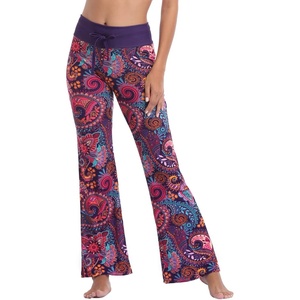 image:imageHDE Womens Pajama Pants Wide Leg Sleepwear Casual Loose Lounge Pant PJ BottomsPurple Paisley
