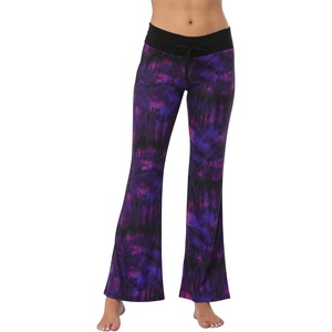 image:imageHDE Womens Pajama Pants Wide Leg Sleepwear Casual Loose Lounge Pant PJ BottomsPurple Tie Dye